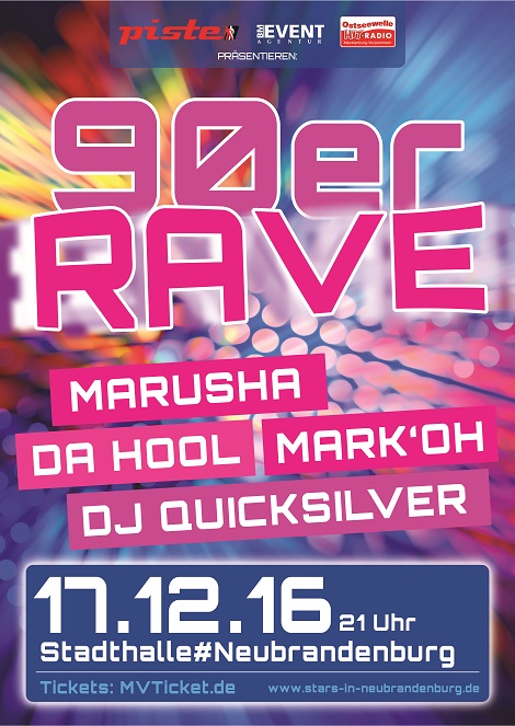 Party Flyer: 90er Rave - Neubrandenburg am 17.12.2016 in Neubrandenburg